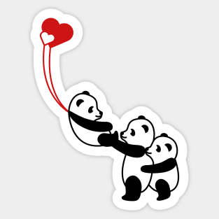 Love and friends pandalover Sticker